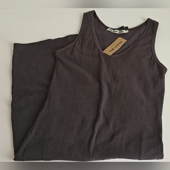 Michael Stars Oxide Mesh Tank Midi Dress Size L NEW WITH TAGS